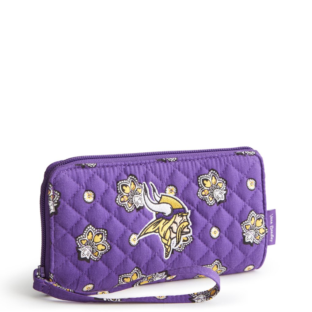 Minnesota Vikings Vera Bradley Women's RFID Front-Zip Wristlet