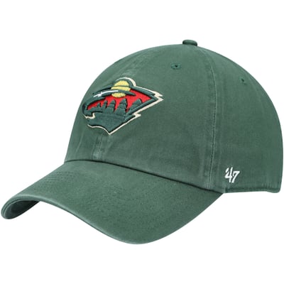 Minnesota Wild '47 Team Clean Up Adjustable Hat - Green