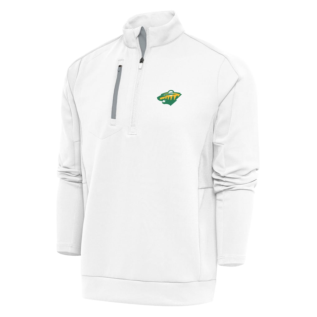 Minnesota Wild Antigua Special Edition 2.0 Generation Quarter-Zip Pullover Top - White