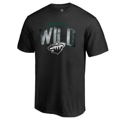 Minnesota Wild Arch Smoke T-Shirt - Black