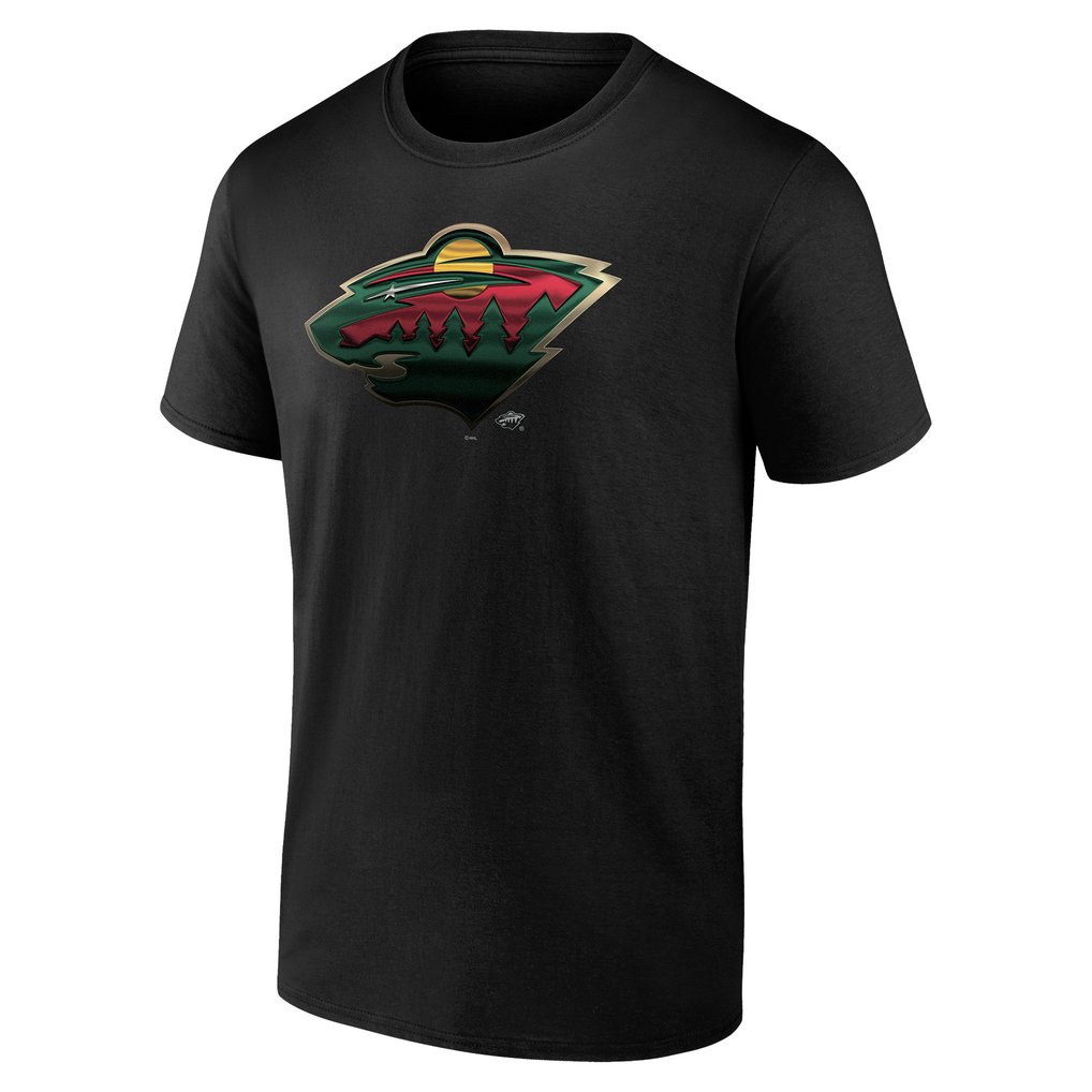 Minnesota Wild Personalized Midnight Mascot Logo T-Shirt - Black