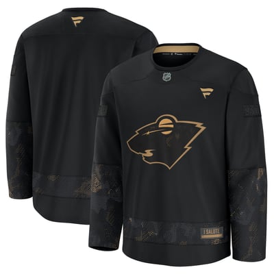  Minnesota Wild Fanatics 2024 Military Appreciation Practice Jersey - Black