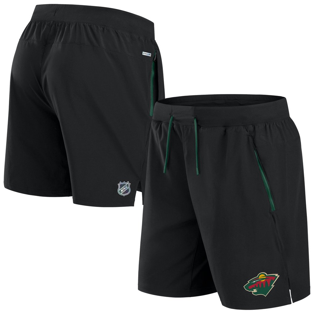 Minnesota Wild Fanatics Authentic Pro Rink Performance Shorts - Black
