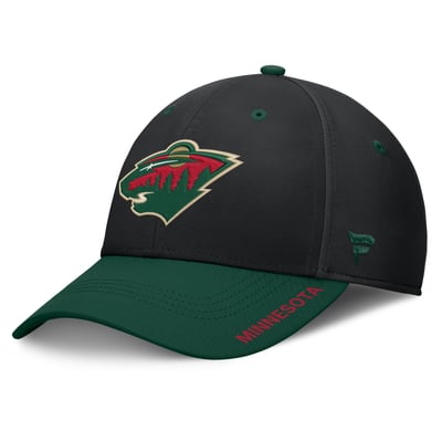 Minnesota Wild Fanatics Authentic Pro Rink Stretch Hat - Black/Green