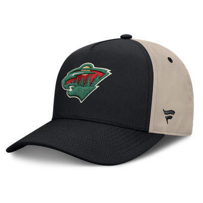 Minnesota Wild Fanatics 2026 Stanley Cup Playoffs Locker Room Adjustable Hat - Black/Tan