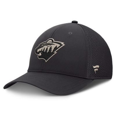 Minnesota Wild Fanatics Road Meshback Stretch Hat - Charcoal