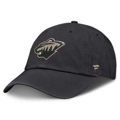 Minnesota Wild Fanatics Road Phantom Washed Adjustable Hat - Charcoal