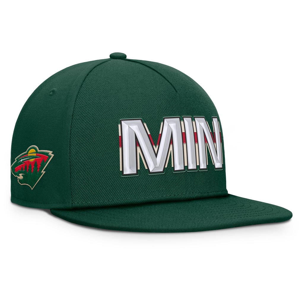 Minnesota Wild Fanatics Authentic Pro Rink Team Code Snapback Hat - Green