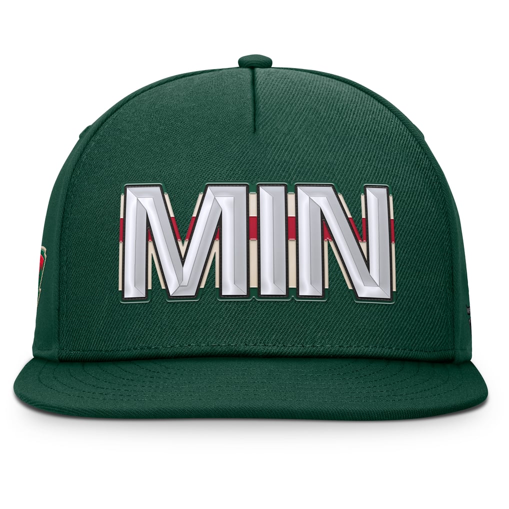 Minnesota Wild Fanatics Authentic Pro Rink Team Code Snapback Hat - Green