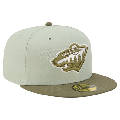 Minnesota Wild New Era Color Pack 59FIFTY Fitted Hat - Sage Green/Olive