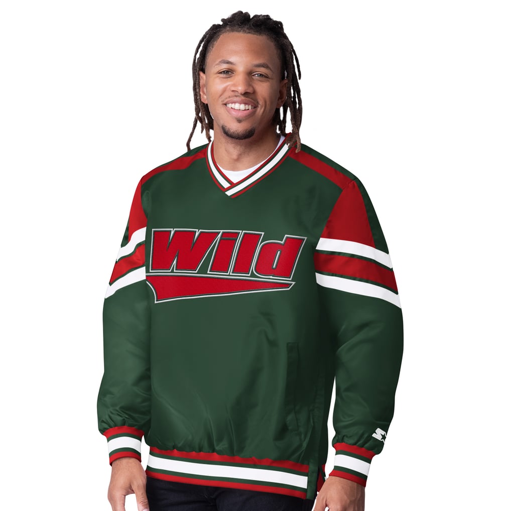  Minnesota Wild Starter Reliever V-Neck Pullover Jacket - Green