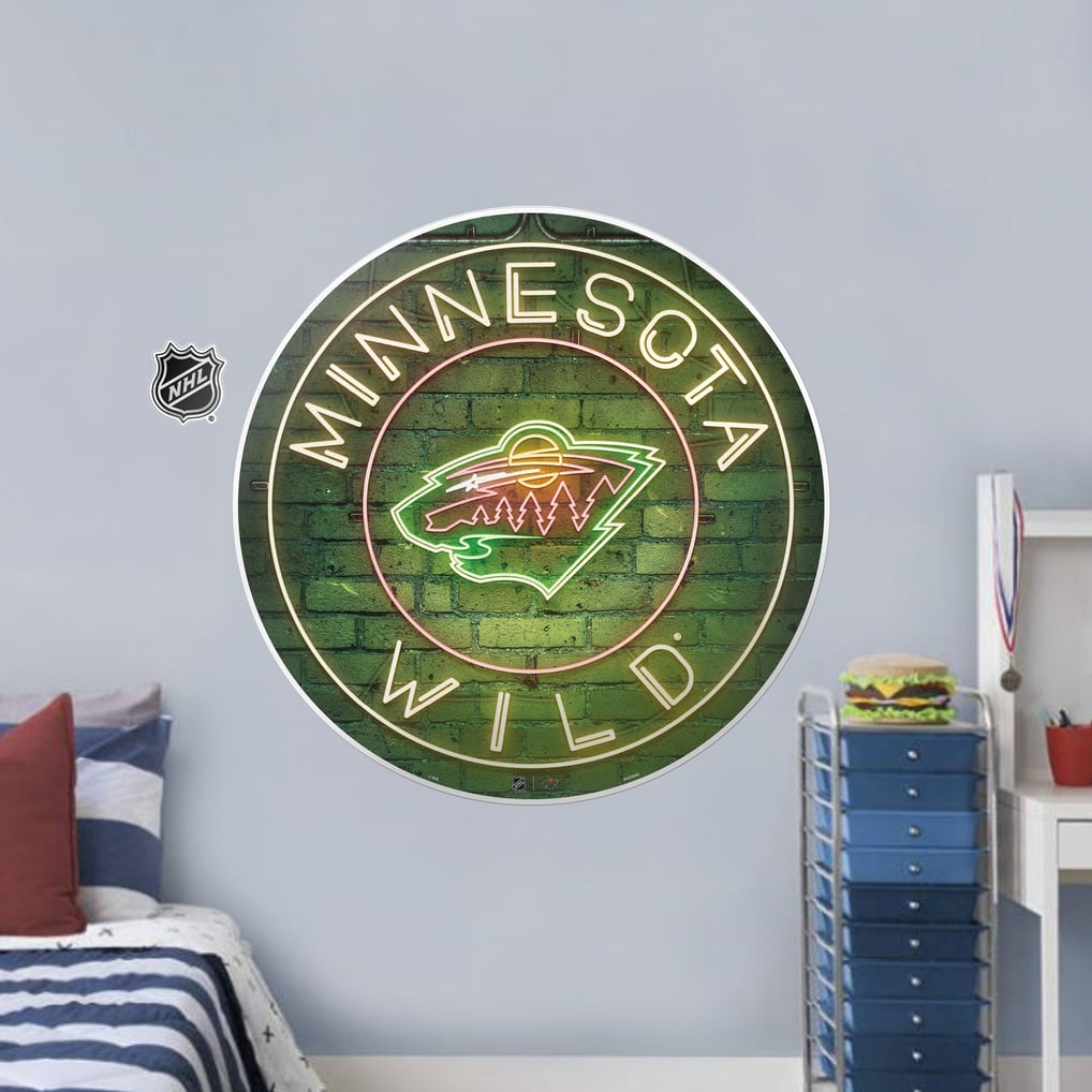 Minnesota Wild 28" x 28" Repositionable Neon Wall Decal