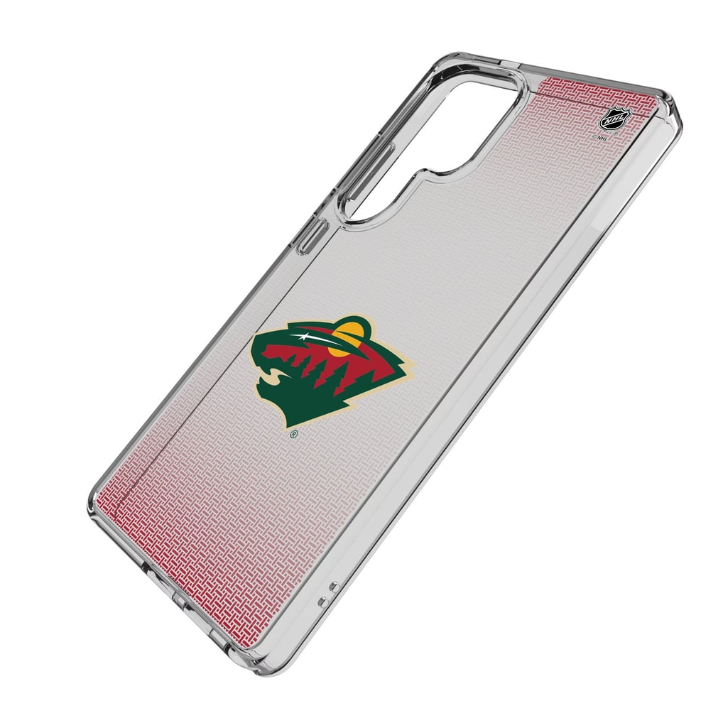Minnesota Wild Linen Logo Galaxy Clear Case