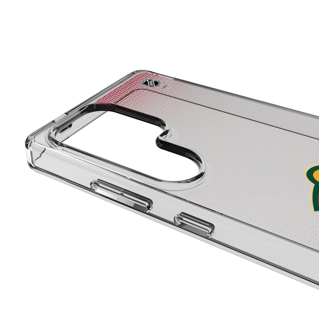 Minnesota Wild Linen Logo Galaxy Clear Case
