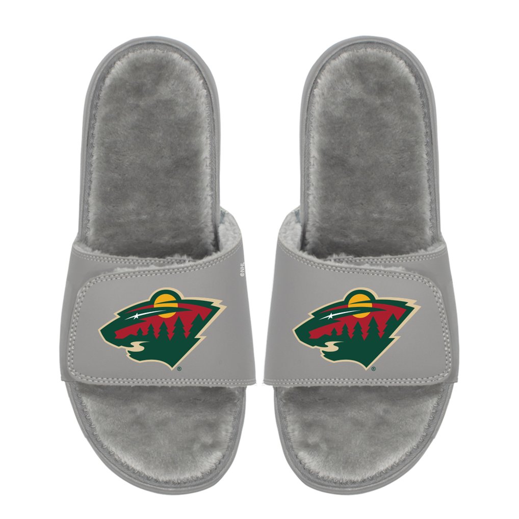  Minnesota Wild ISlide Unisex Logo Fur Slide Sandals