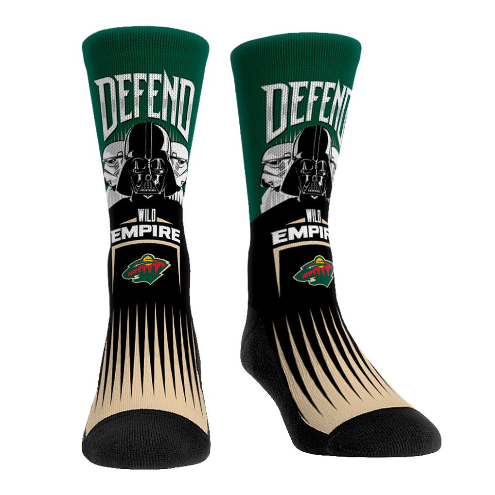 Darth Vader & Stormtrooper Minnesota Wild Rock Em Socks Star Wars Three-Pack Crew Socks Set