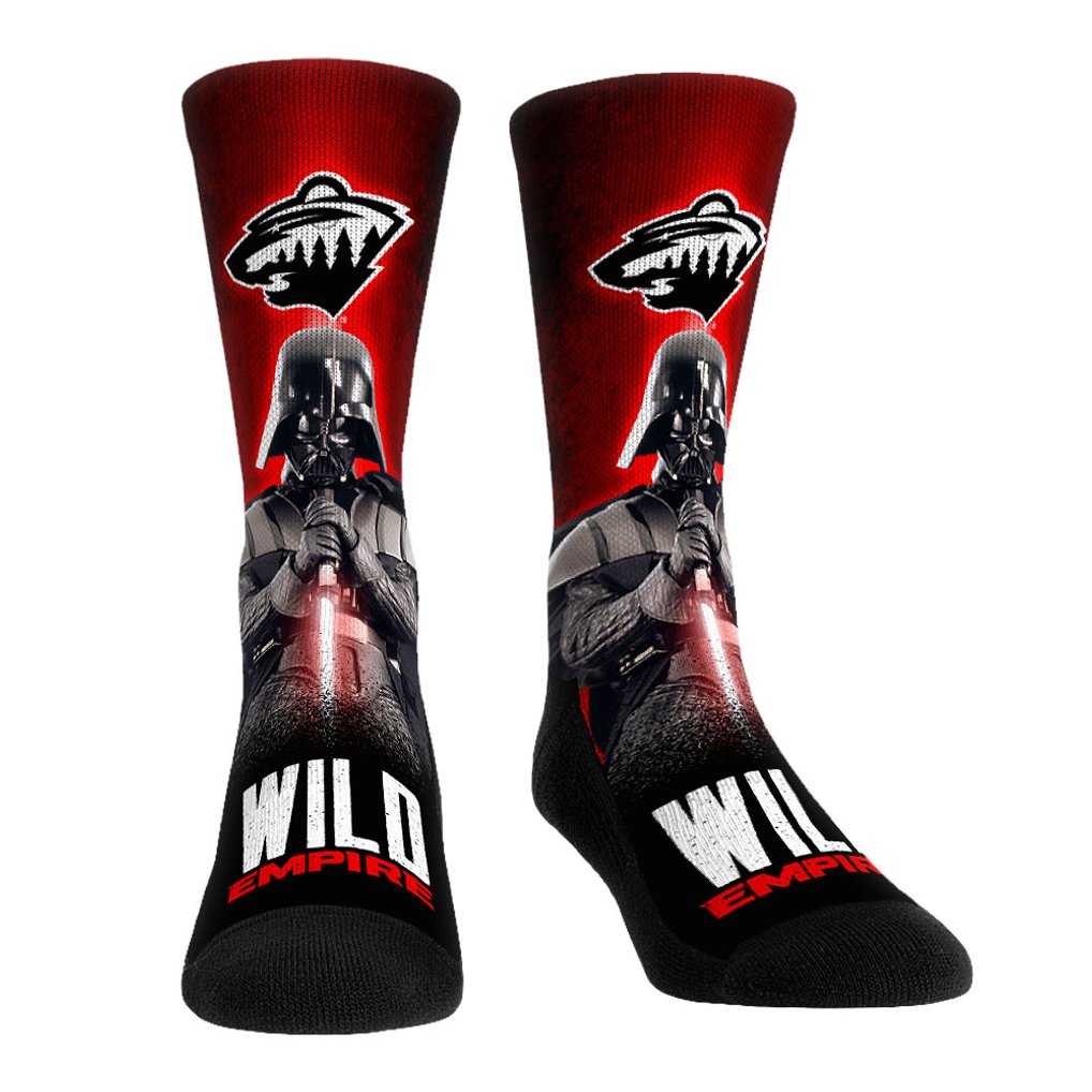 Darth Vader & Stormtrooper Minnesota Wild Rock Em Socks Star Wars Three-Pack Crew Socks Set
