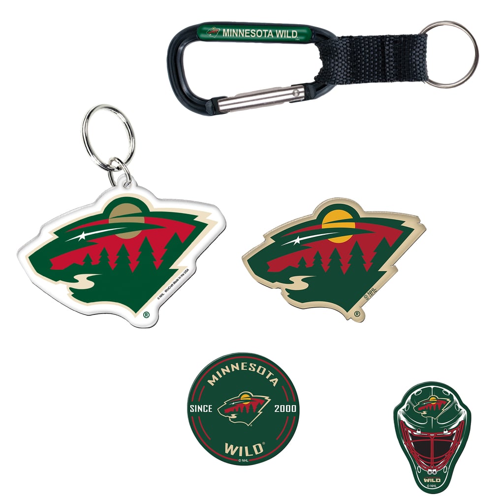 Minnesota Wild WinCraft 5-Pack Key Ring and Fridge Magnet Set