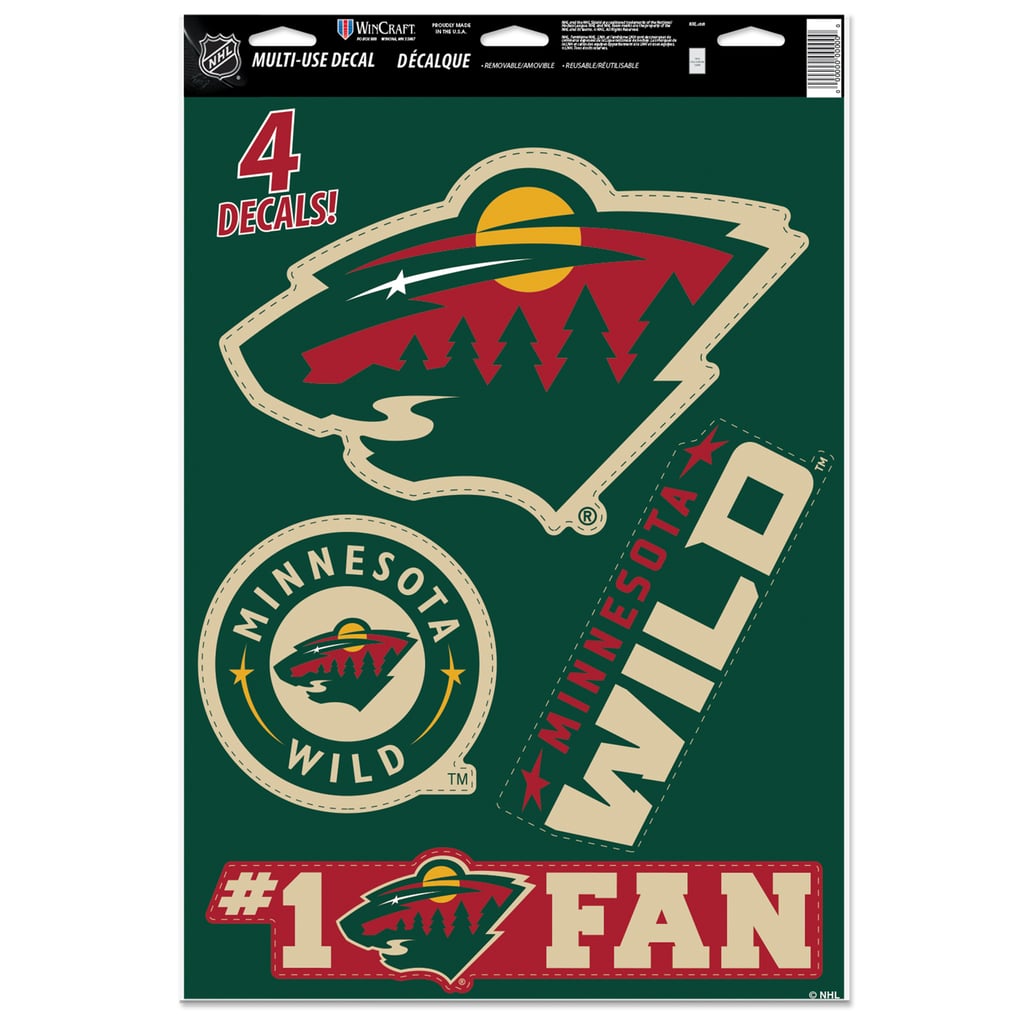 Minnesota Wild WinCraft Primary 11'' x 17'' Multi-Use Decal Sheet