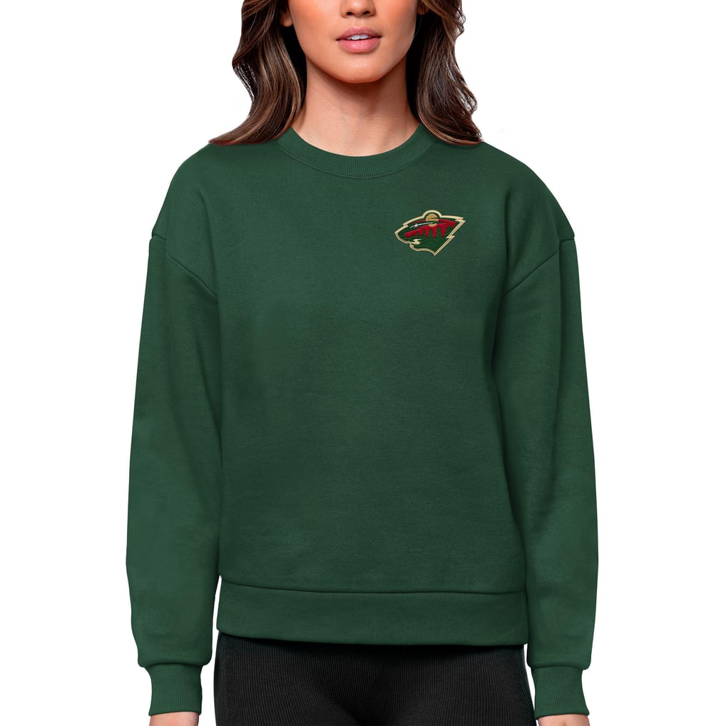 Minnesota Wild Antigua Women's Victory Crewneck Pullover Sweatshirt - Green