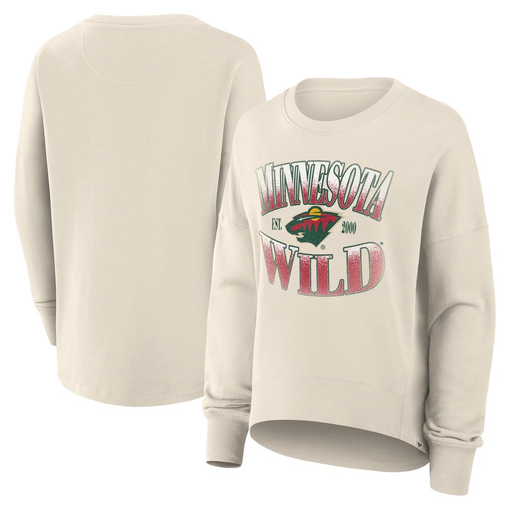 Minnesota Wild Fanatics Women's Oversized Slice Pullover Sweatshirt - Cream
