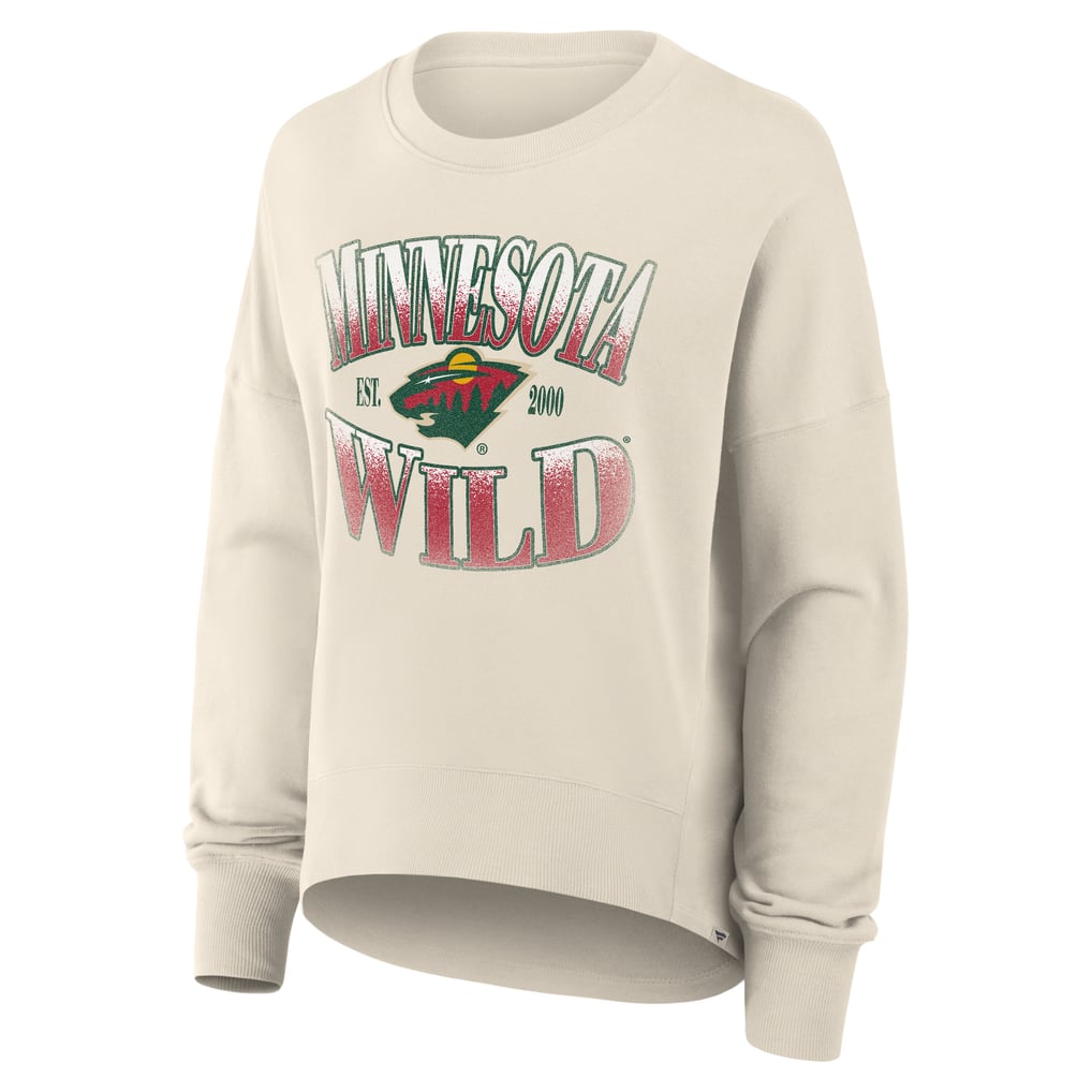 Minnesota Wild Fanatics Women's Oversized Slice Pullover Sweatshirt - Cream
