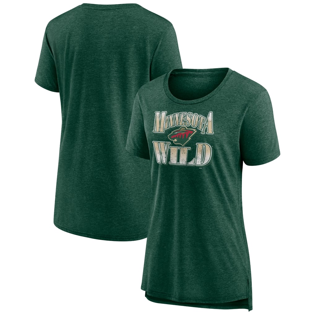Minnesota Wild Women's Crash the Net Tri-Blend T-Shirt - Green