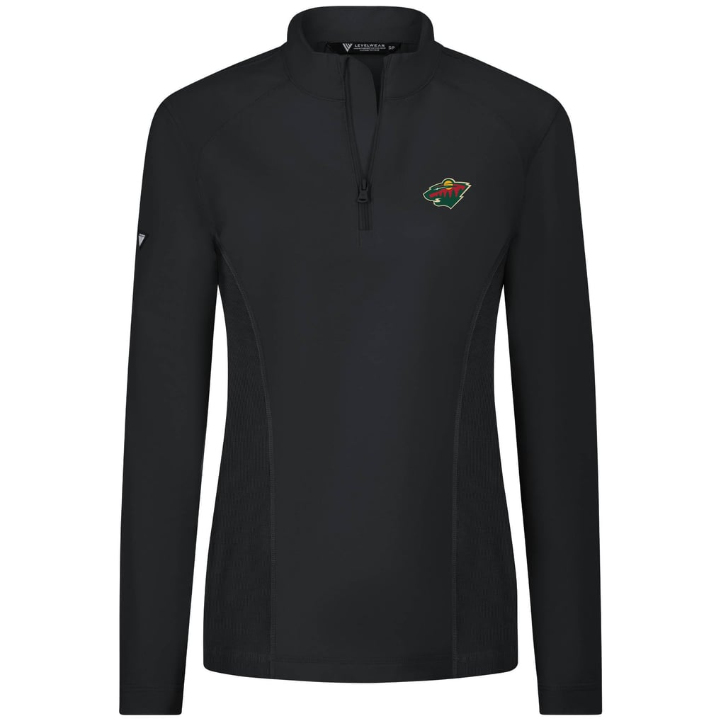  Minnesota Wild Levelwear Women's  Upright Quarter-Zip Pullover - Black