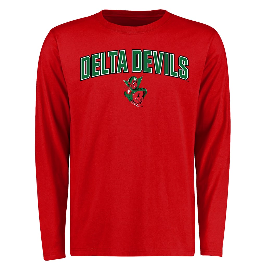 Mississippi Valley State Delta Devils Proud Mascot Long Sleeve TShirt Red