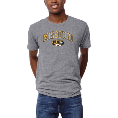  Missouri Tigers League Collegiate Wear  Arch Victory Falls Tri-Blend T-Shirt - Heather Gray