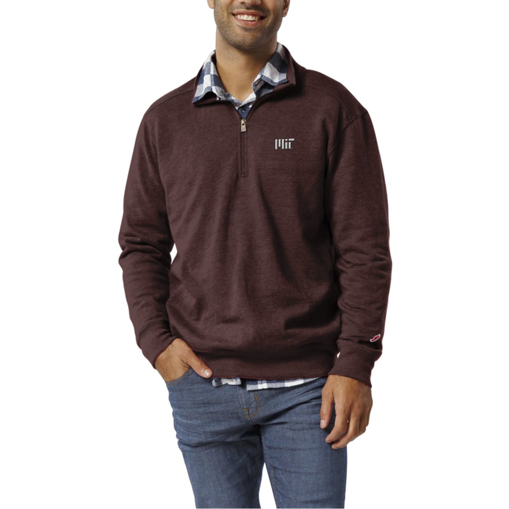  MIT Engineers League Collegiate Wear  Heritage Tri-Blend Quarter-Zip Pullover Sweatshirt - Heather Maroon