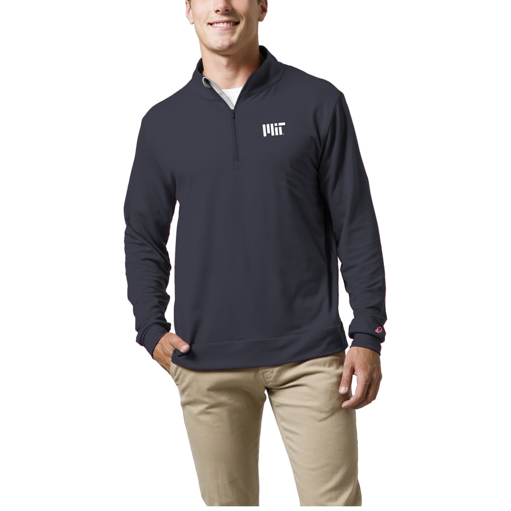  MIT Engineers League Collegiate Wear  All Day Quarter-Zip Pullover Top - Navy