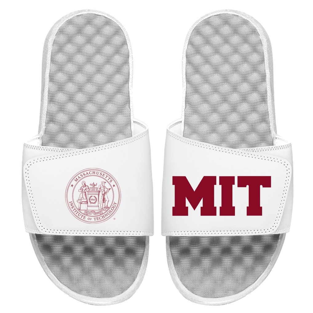 MIT Engineers ISlide Youth Logo Seal Slide Sandals - White