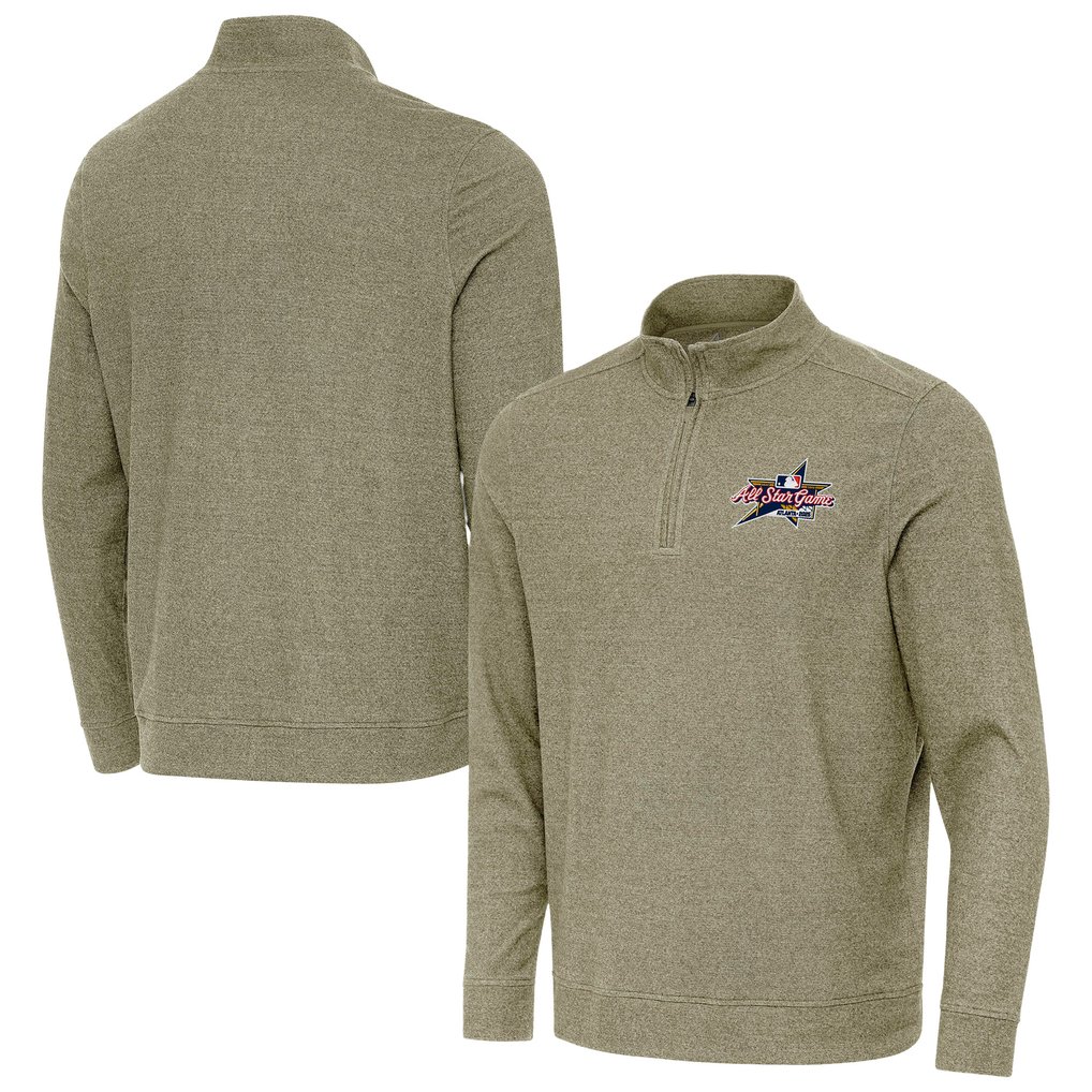  2025 MLB All-Star Game Antigua Subtle Quarter-Zip Sweatshirt - Olive