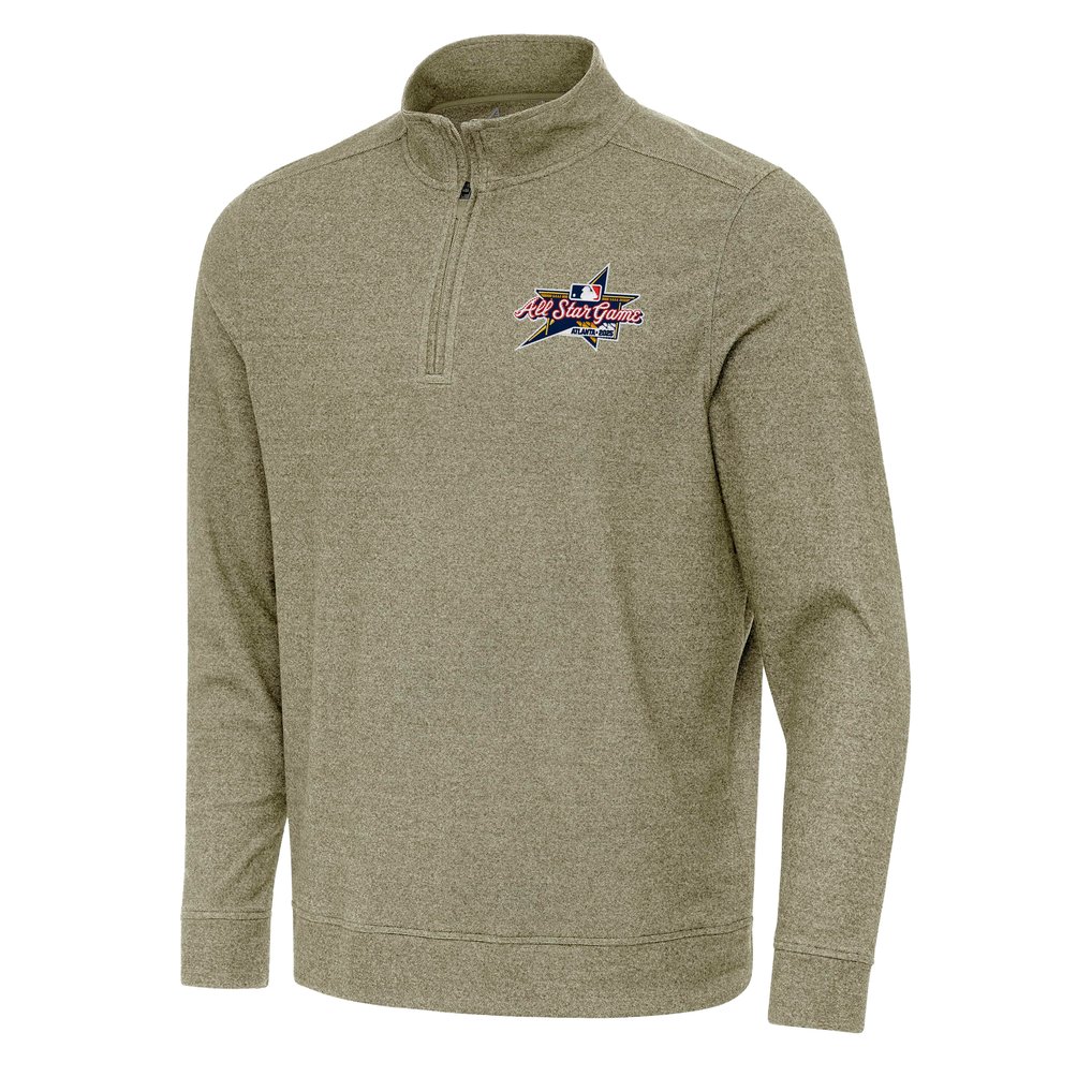  2025 MLB All-Star Game Antigua Subtle Quarter-Zip Sweatshirt - Olive