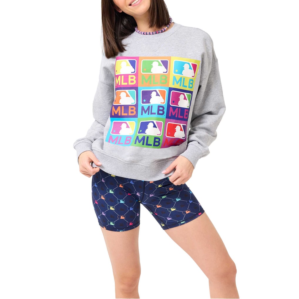 MLB Terez Women's Classic Oversized Pullover Sweatshirt - Gray