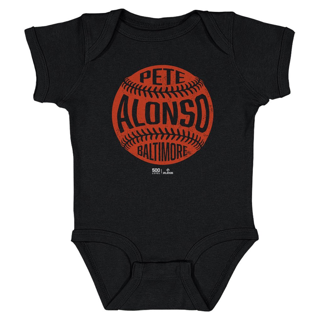 Pete Alonso 500 Level Infant Vintage Baseball Bodysuit - Black