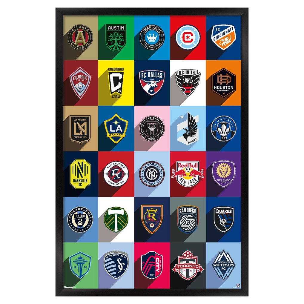 MLS 23" x 34" Framed Logo Poster