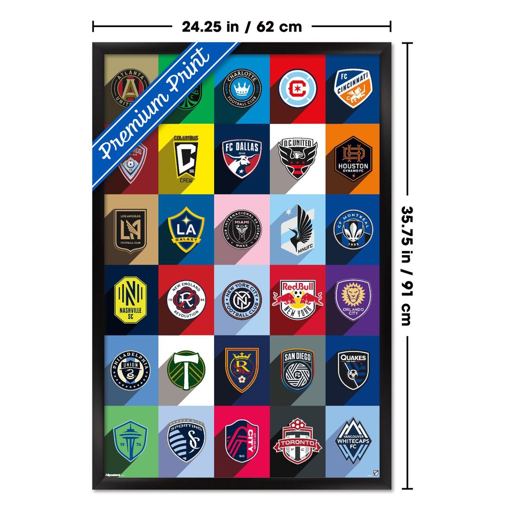 MLS 23" x 34" Framed Logo Poster