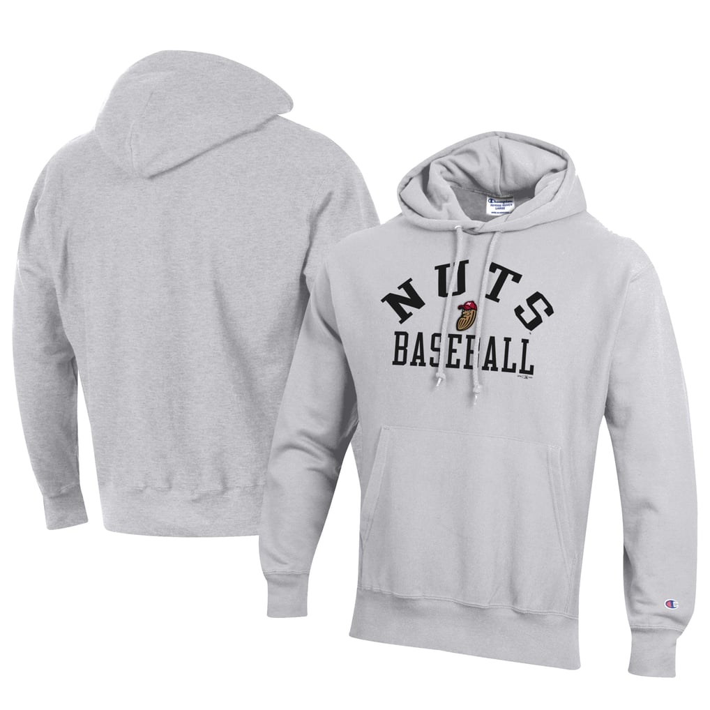 Modesto Nuts Champion Baseball Reverse Weave Pullover Hoodie - Gray
