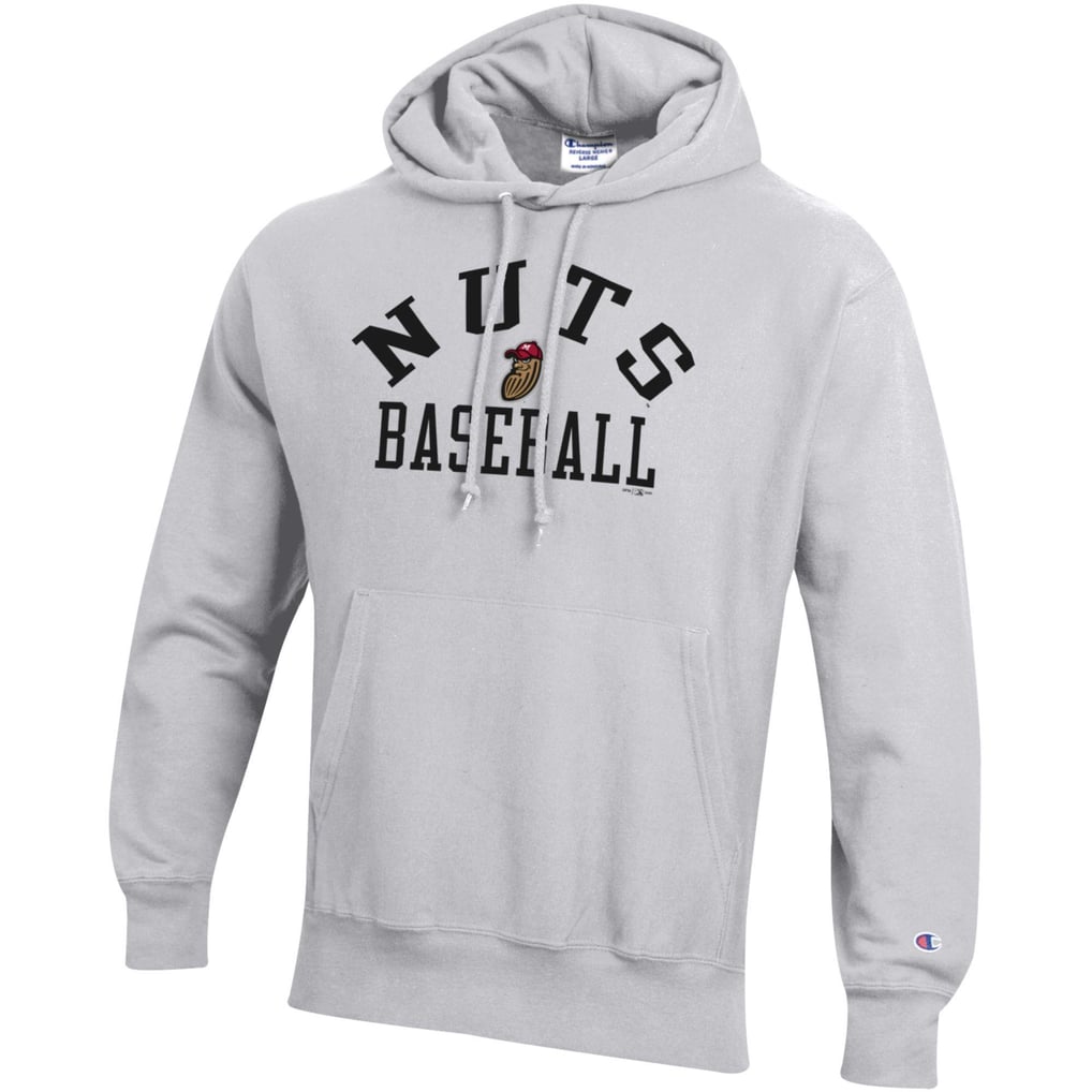 Modesto Nuts Champion Baseball Reverse Weave Pullover Hoodie - Gray