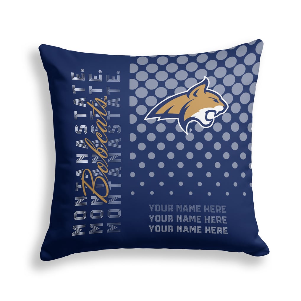 Montana State Bobcats Pegasus 18" x 18" Script Dot Fade Personalized Decor Pillow