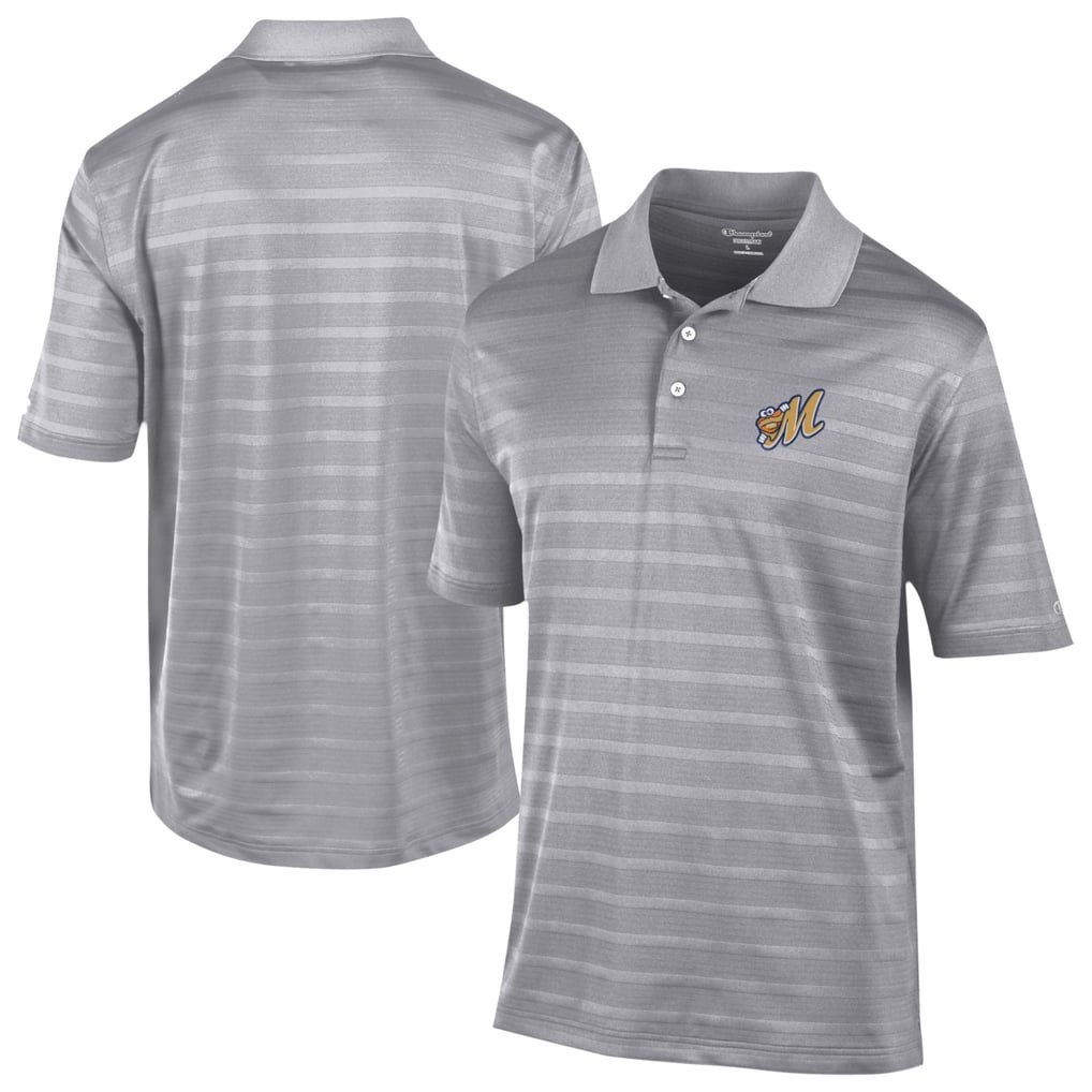  Montgomery Biscuits Champion Textured Solid Polo - Gray