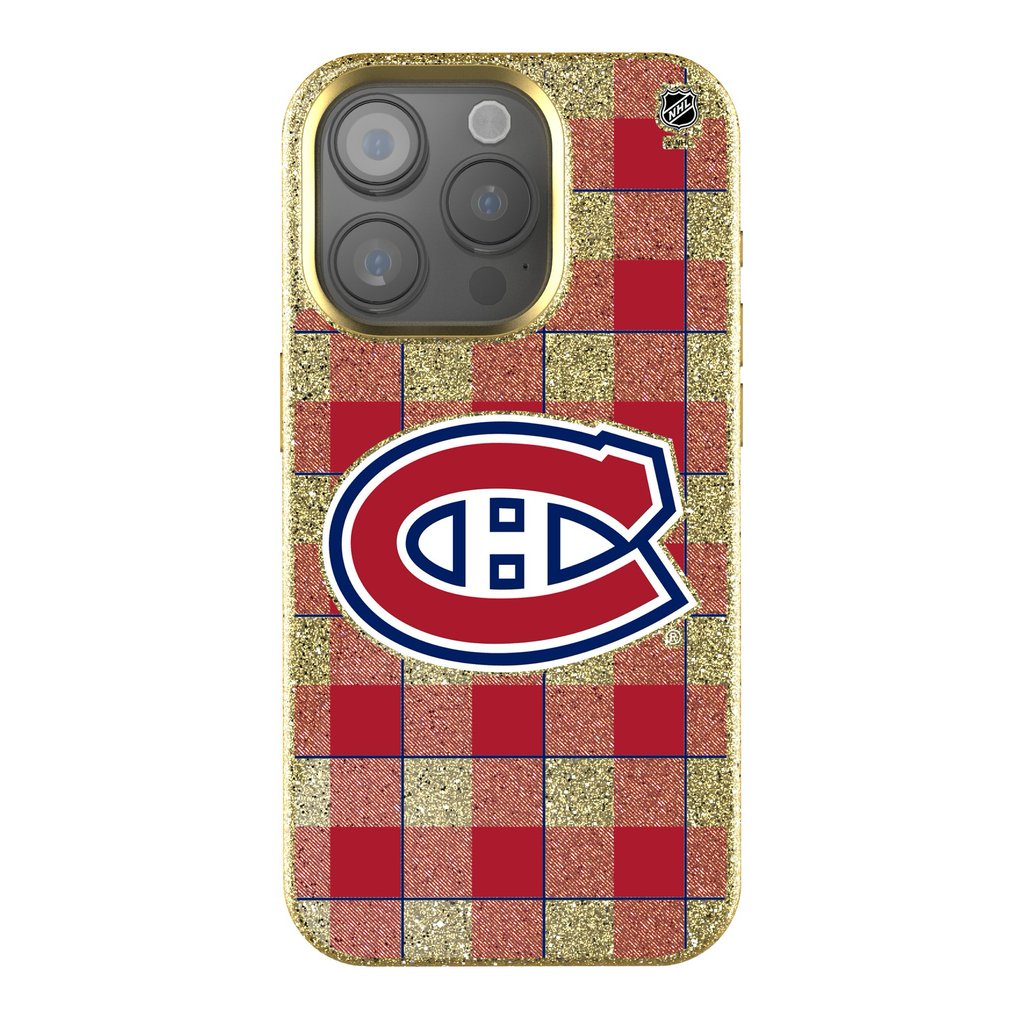 Montreal Canadiens Keyscaper Plaid Bling iPhone Case