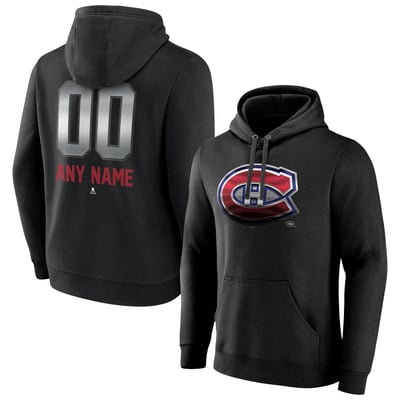 Montreal Canadiens Personalized Midnight Mascot Logo Pullover Hoodie - Black