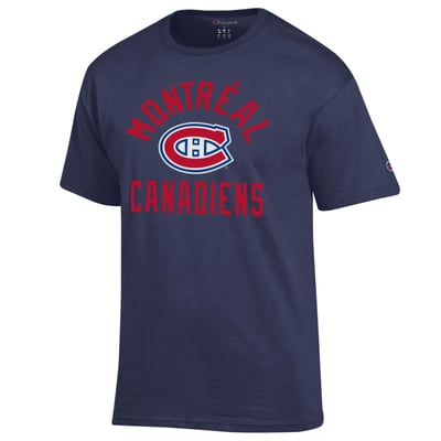  Montreal Canadiens Champion Primary Logo Jersey T-Shirt - Navy