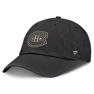 Montreal Canadiens Fanatics Road Phantom Washed Adjustable Hat - Charcoal