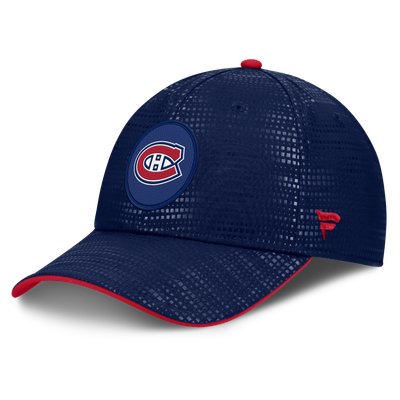 Montreal Canadiens Fanatics Authentic Pro Rink Debossed Stretch Fit Hat - Navy