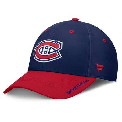 Montreal Canadiens Fanatics Authentic Pro Rink Stretch Hat - Navy/Red