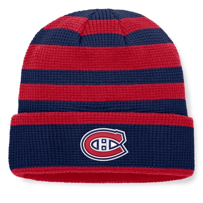 Montreal Canadiens Fanatics Fundamental Steady Cuffed Knit Hat - Navy/Red